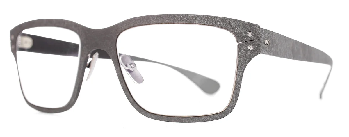 美品●LUCAS de STAEL ルーカスデスタール Stratus Thin 10 Stone + genuine cow leather レザー メガネ 眼鏡 アイウェア ブラウン 度入り 箱・保存袋・ケース付き フランス製 メンズ Glasses Lucas de Stael Stratus Thin 10 Frame With Leather Cover